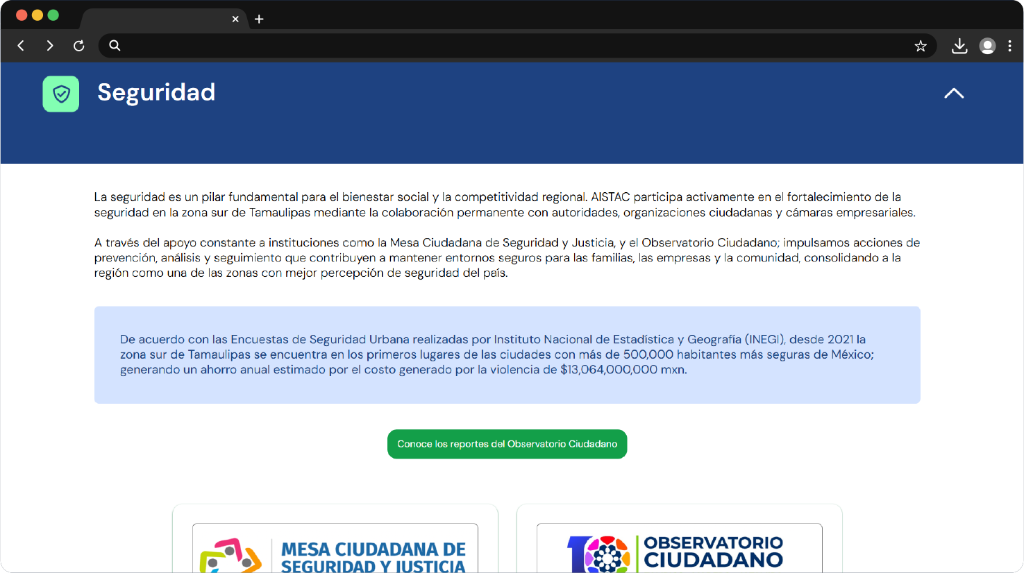 Página informativa