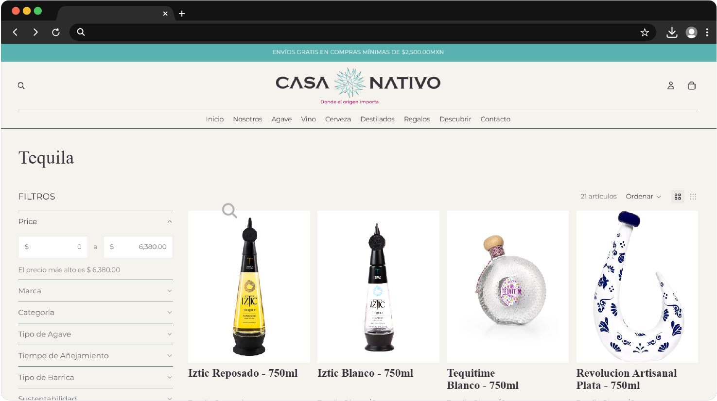 Tienda en línea