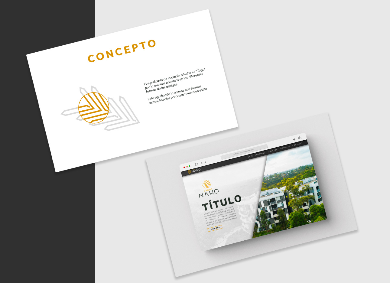 Concepto de diseño de marca en papel